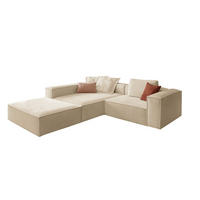 ECKSOFA CARMO Beige Flachgewebe - Beige/Schwarz, Kunststoff/Textil (306/191cm) - KAWOLA