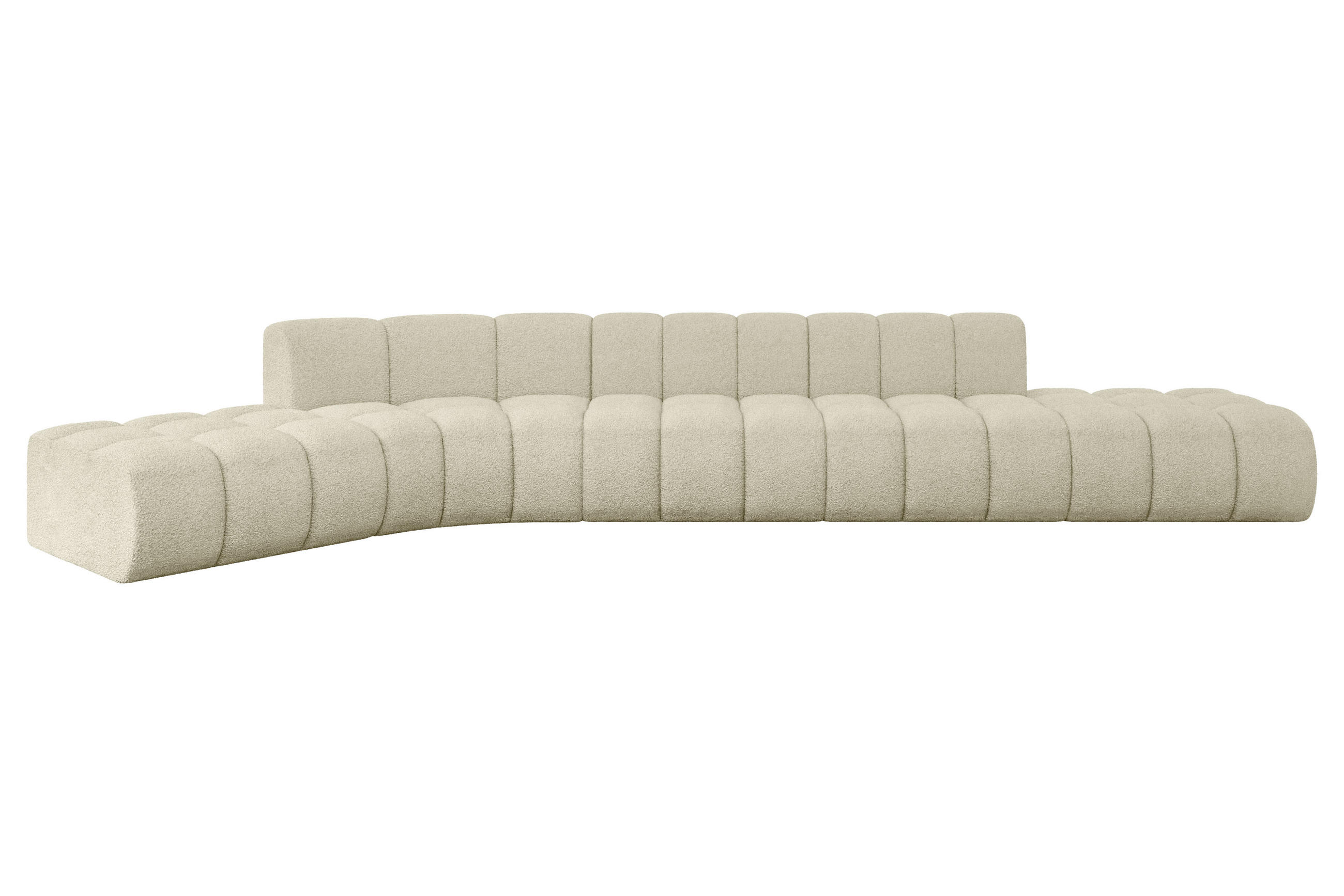 ECKSOFA modulares Sofa Solven-L2 - 471x174x70 cm Beige - Beige, Holzwerkstoff/Textil (471/174cm) - ALTDECOR