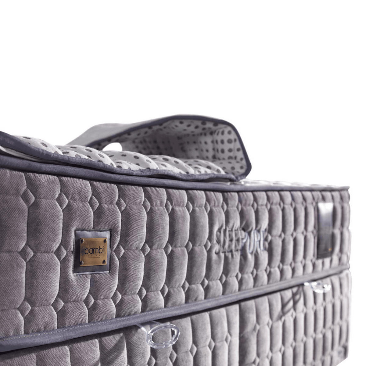 BOXBETT Sleepure Set 180x200 - Grau, Holz/Metall (180/200cm) - Bambi