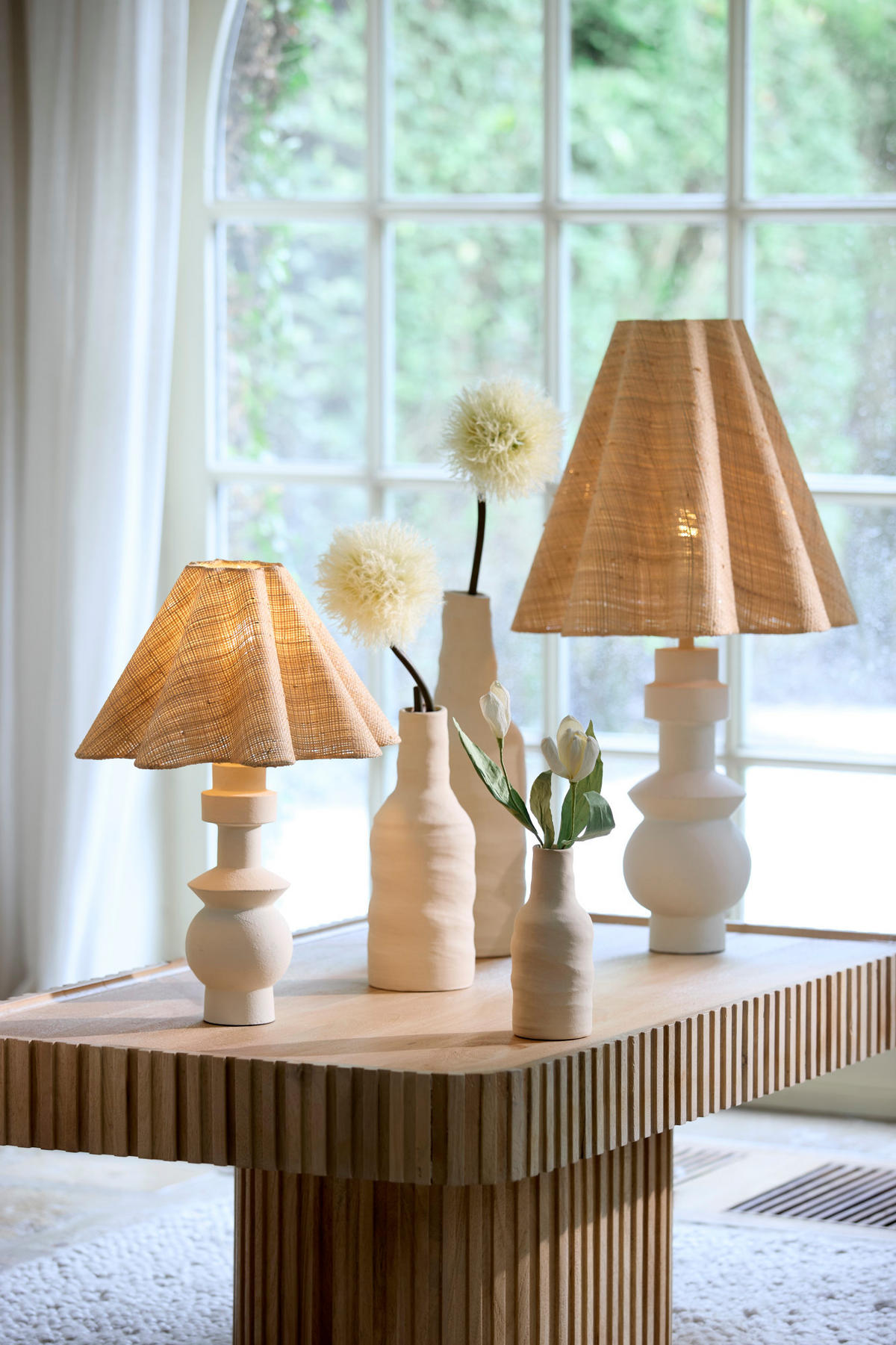 LAMPENFUSS Esino Weiß Ø24/30 cm - Weiß, Metall (24/24/30cm) - Light & Living