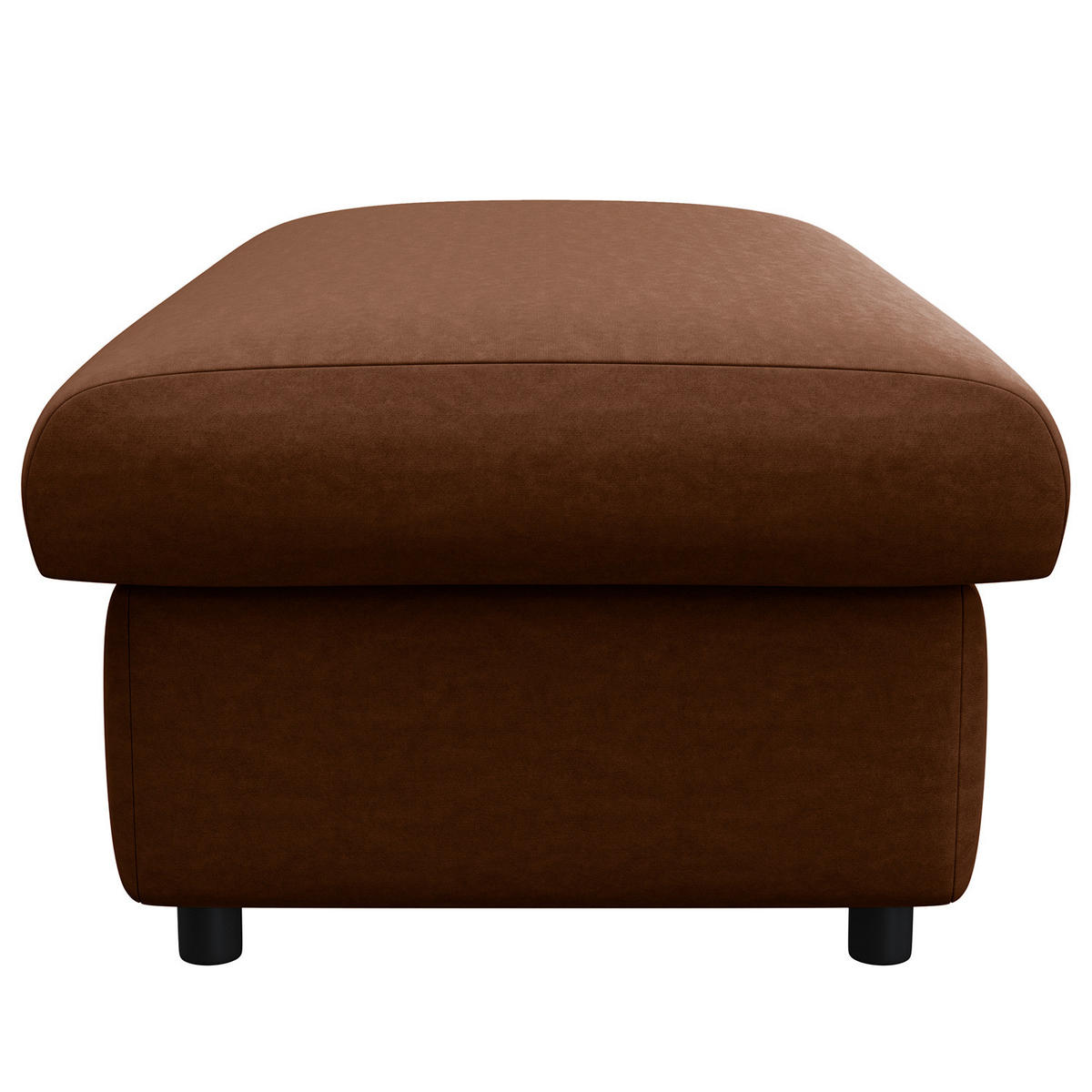 POLSTERHOCKER - Schwarz/Braun, Kunststoff/Textil (131/44/61cm) - home24