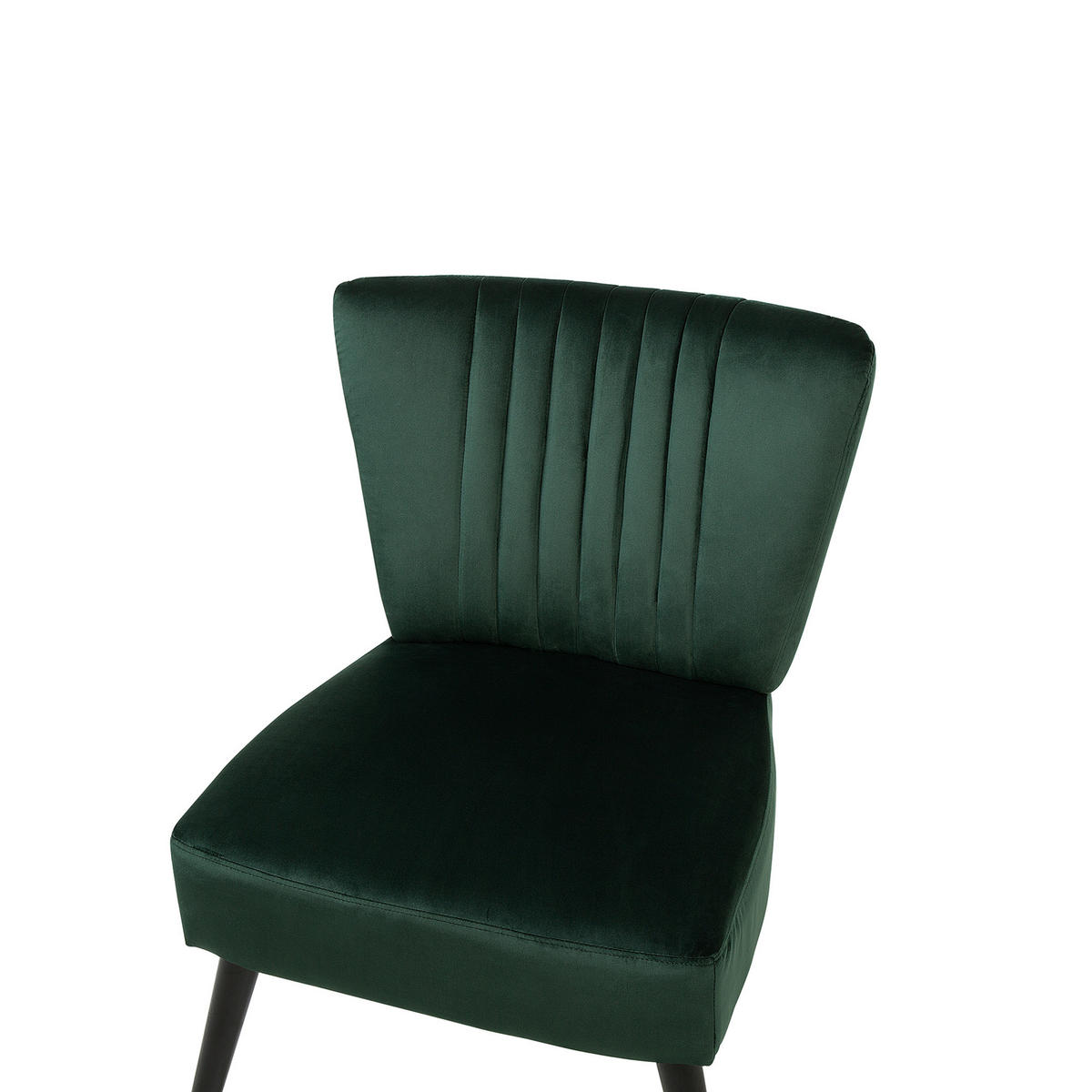 SESSEL Samtstoff Grün Vaasa - Grün, Holz/Textil (61/85/60cm) - Beliani