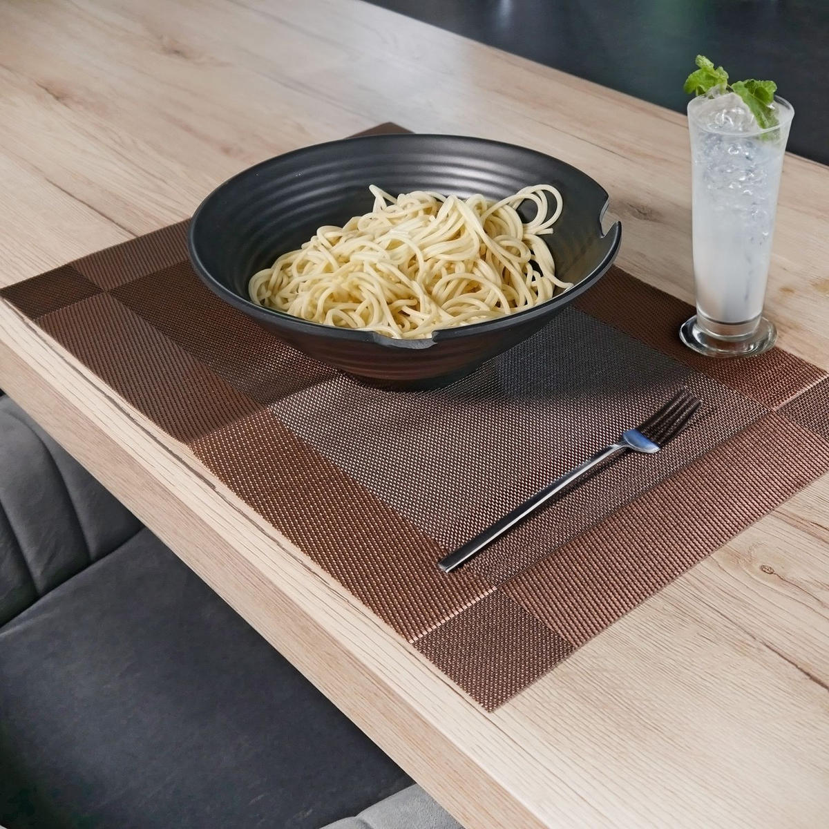 PLATZSET Untersetzer 45/30 cm (6er-Set) - Braun, Kunststoff (45/30/0.16cm) - Intirilife