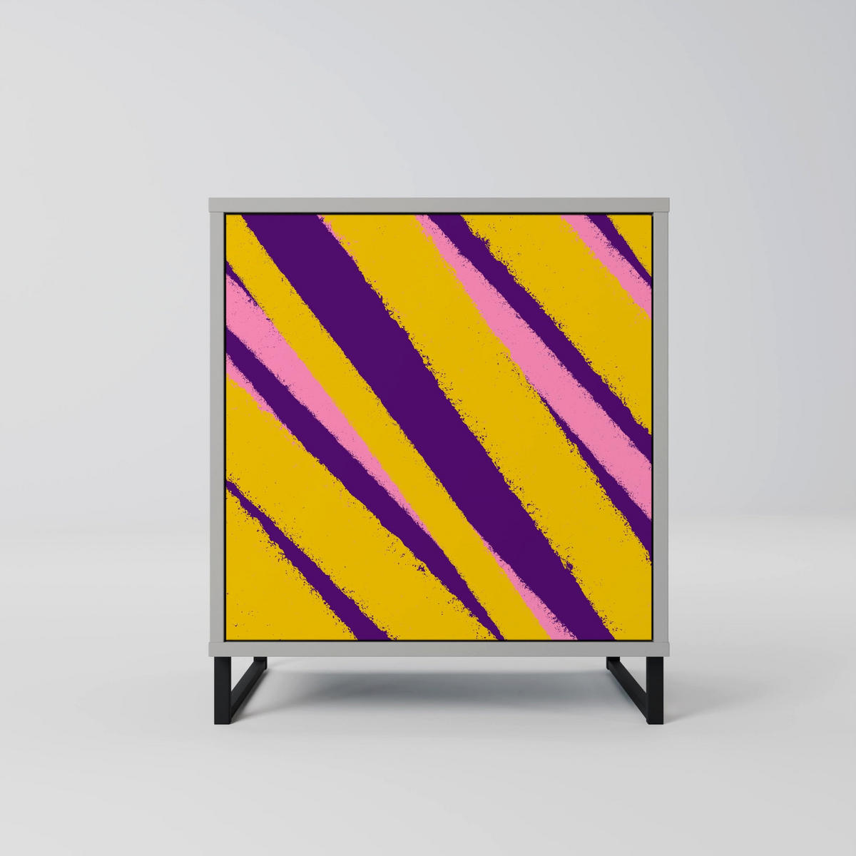 SIDEBOARD DREAMS COME TRUE, Grau, 57,5x42x57,5 cm, Ohne Füße - Multicolor/Grau, Holzwerkstoff (57.5/57.5/42cm) - SpaceRebels