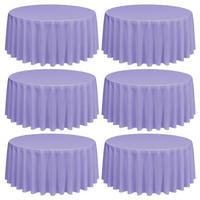 TISCHDECKE 6er Set rund 228 cm Lavendel - Flieder, Textil (228/228/1.5cm)