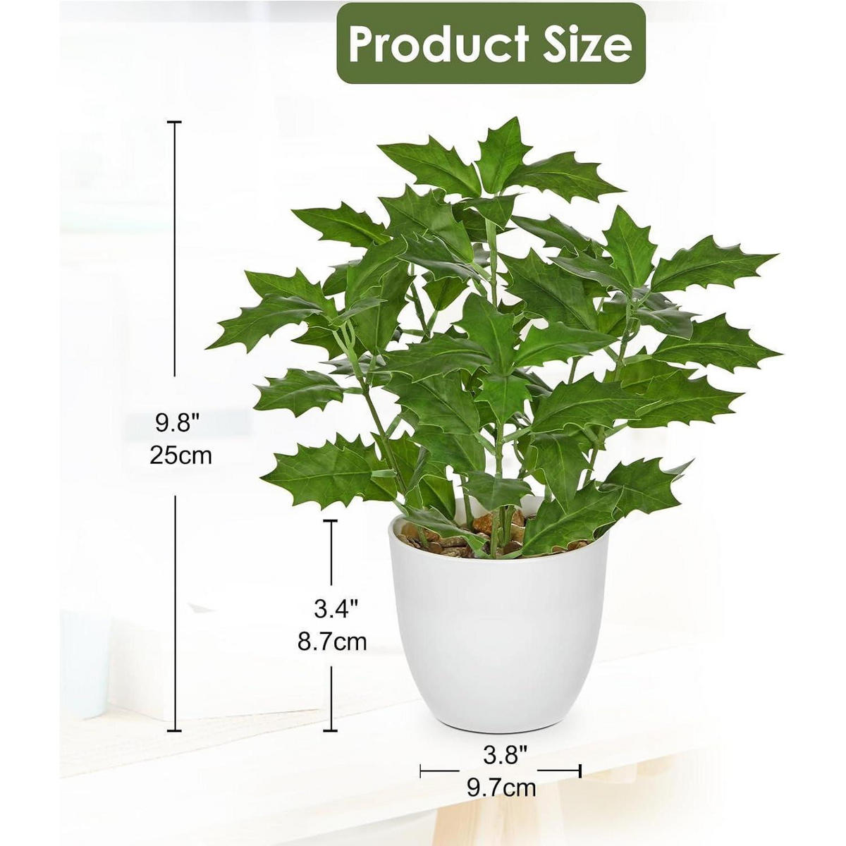 KUNSTPFLANZE Ficus 25 cm - Grün, Kunststoff (25cm)
