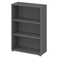 REGAL - 3 Ordnerhöhen 33/80/114,4 cm in Graphitfarben - Graphitfarben, Holzwerkstoff (80/114.4/33cm) - bümö