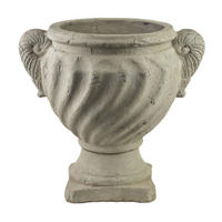 VASE Sidi beige 35/35/42 Keramik - Grau, Keramik (42cm) - Mondex