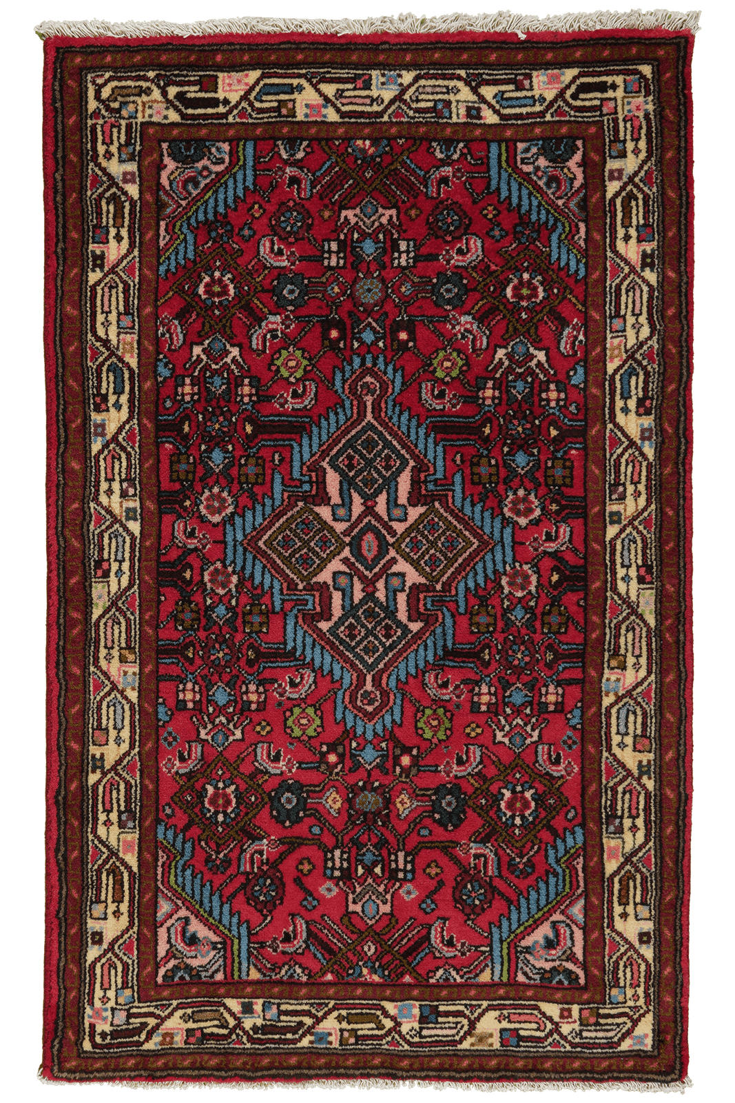 ORIENTTEPPICH handgeknüpft Assadabad Rot 129/80 cm Schurwolle - Rot, Textil (80/129cm) - Looma