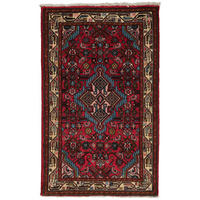 ORIENTTEPPICH handgeknüpft Assadabad Rot 129/80 cm Schurwolle - Rot, Textil (80/129cm) - Looma