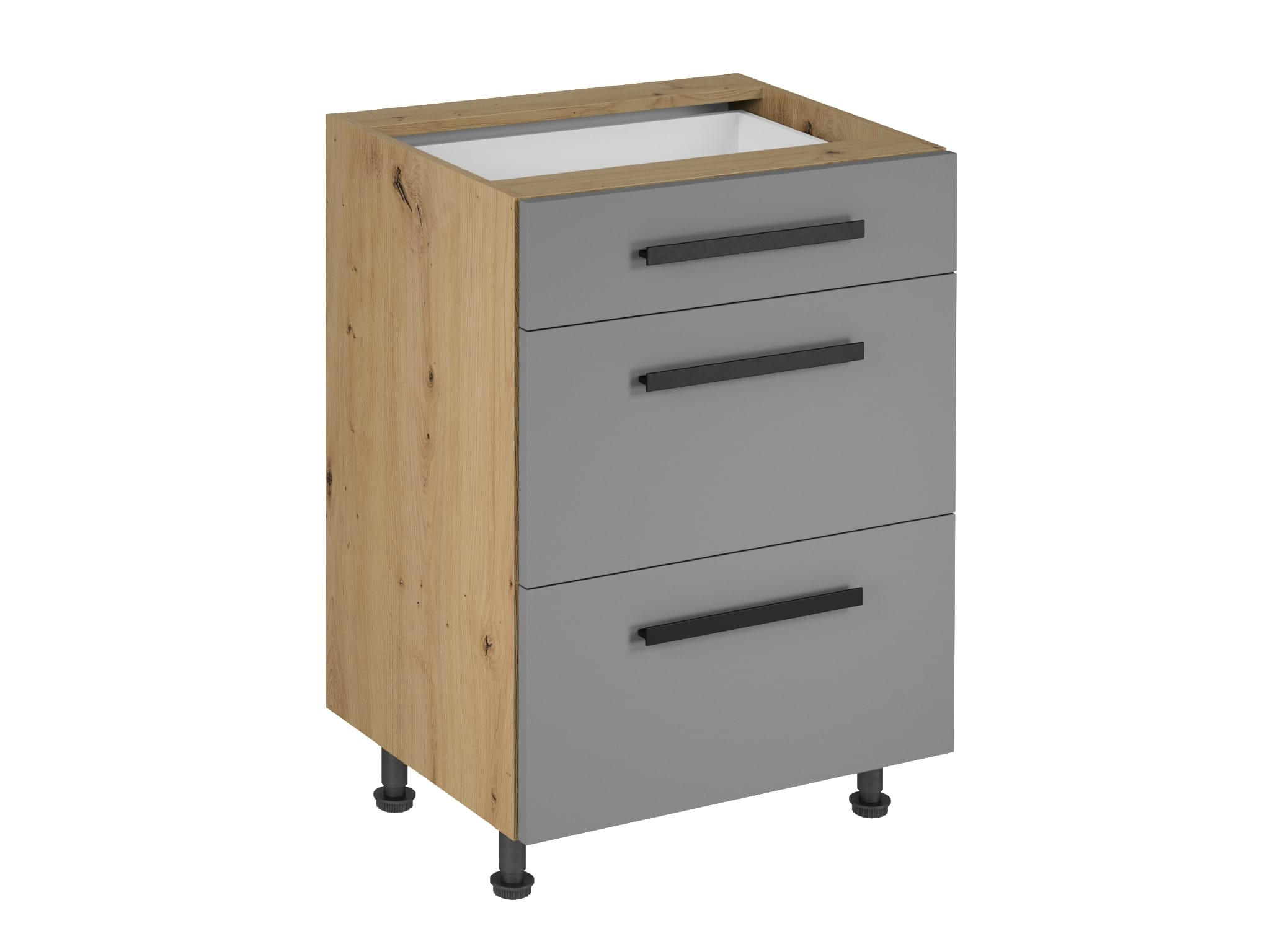 Royal24_Markt Unterschrank Grau 60x82x47 cm