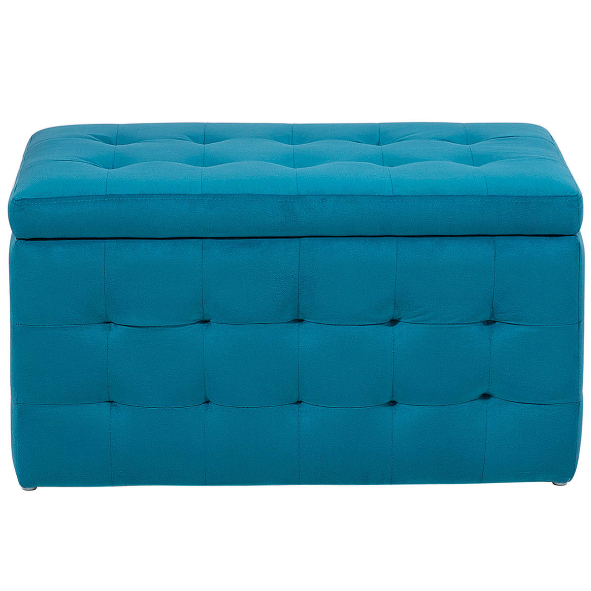 TRUHENBANK Michigan 42/72/40 cm - Blau, Textil (72/40/42cm) - Beliani