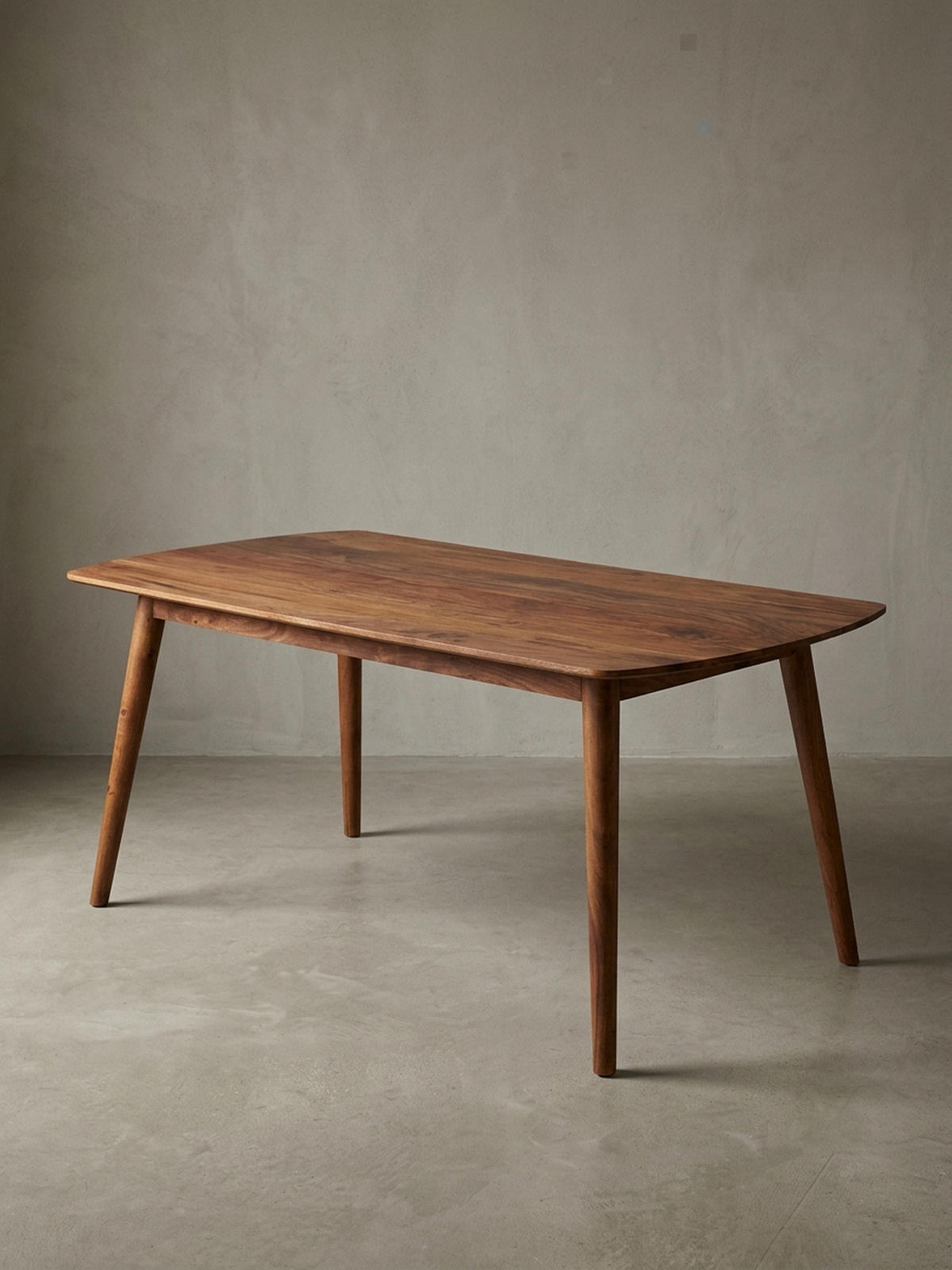 ESSZIMMERTISCH – Massivholz Braun abgerundete Ecken Landhausstil - Braun, Holz (60/120/77cm) - KADIMA DESIGN