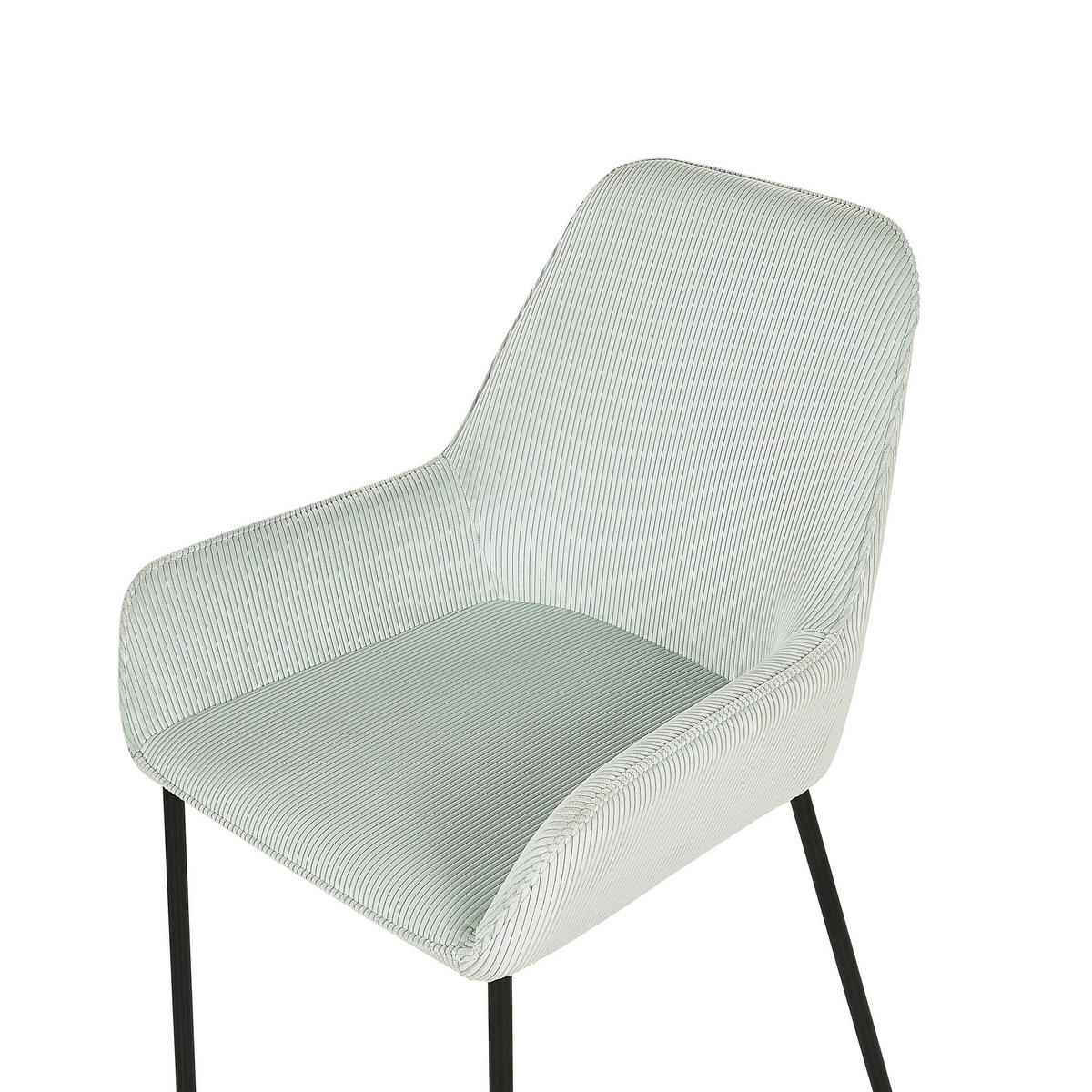 STUHL 2er-Set Cord Grün Loverna - Grün, Textil/Metall (56/89/59cm) - Beliani