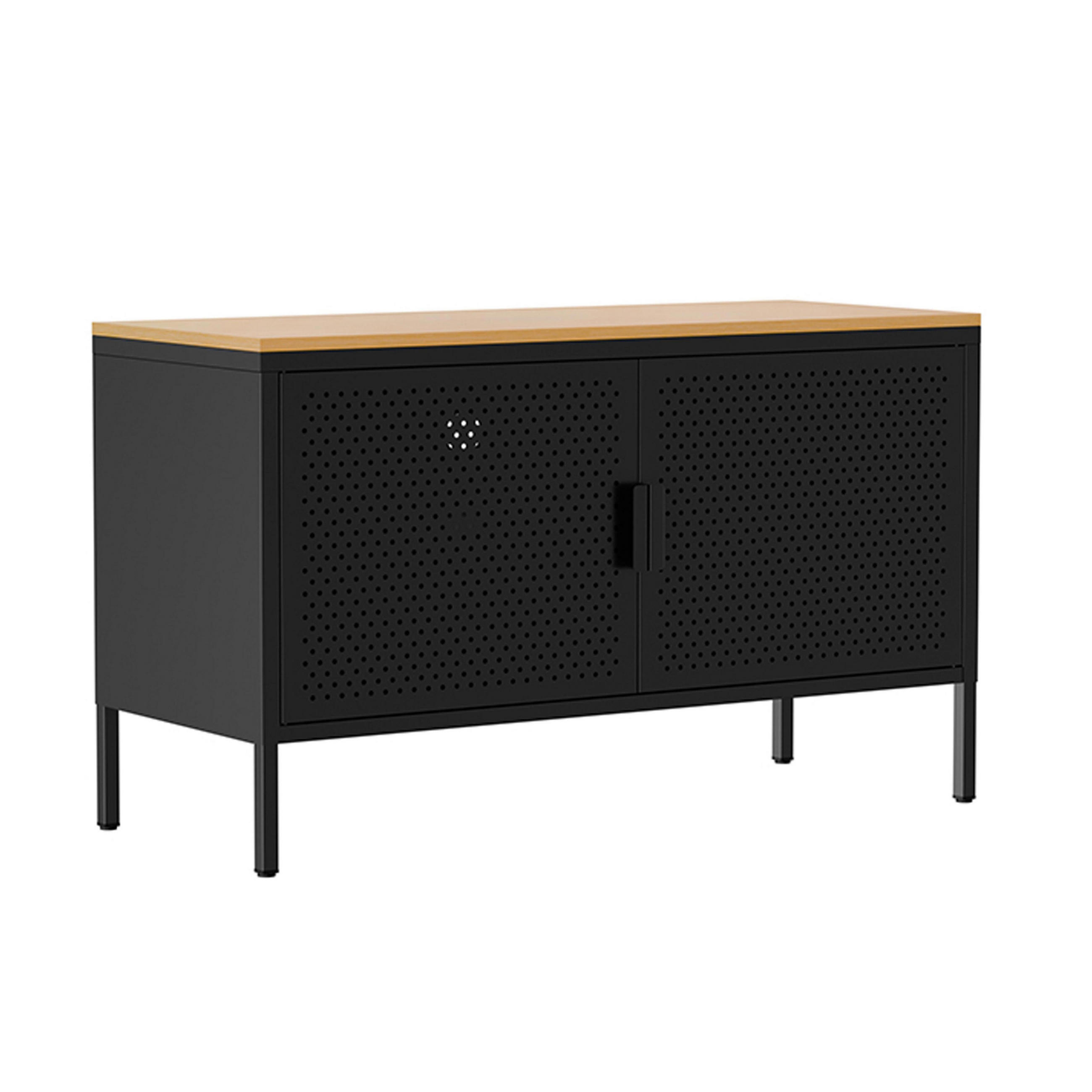 SIDEBOARD 100 cm, Schwarz - Schwarz, Metall (40/60/100cm) - Oviala