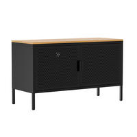 SIDEBOARD 100 cm, Schwarz - Schwarz, Metall (40/60/100cm) - Oviala