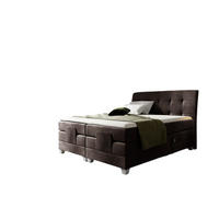 BOXSPRINGBETT Elektrisch Franco - Dunkelbraun, Holzwerkstoff/Textil (120/200cm) - Fun Möbel