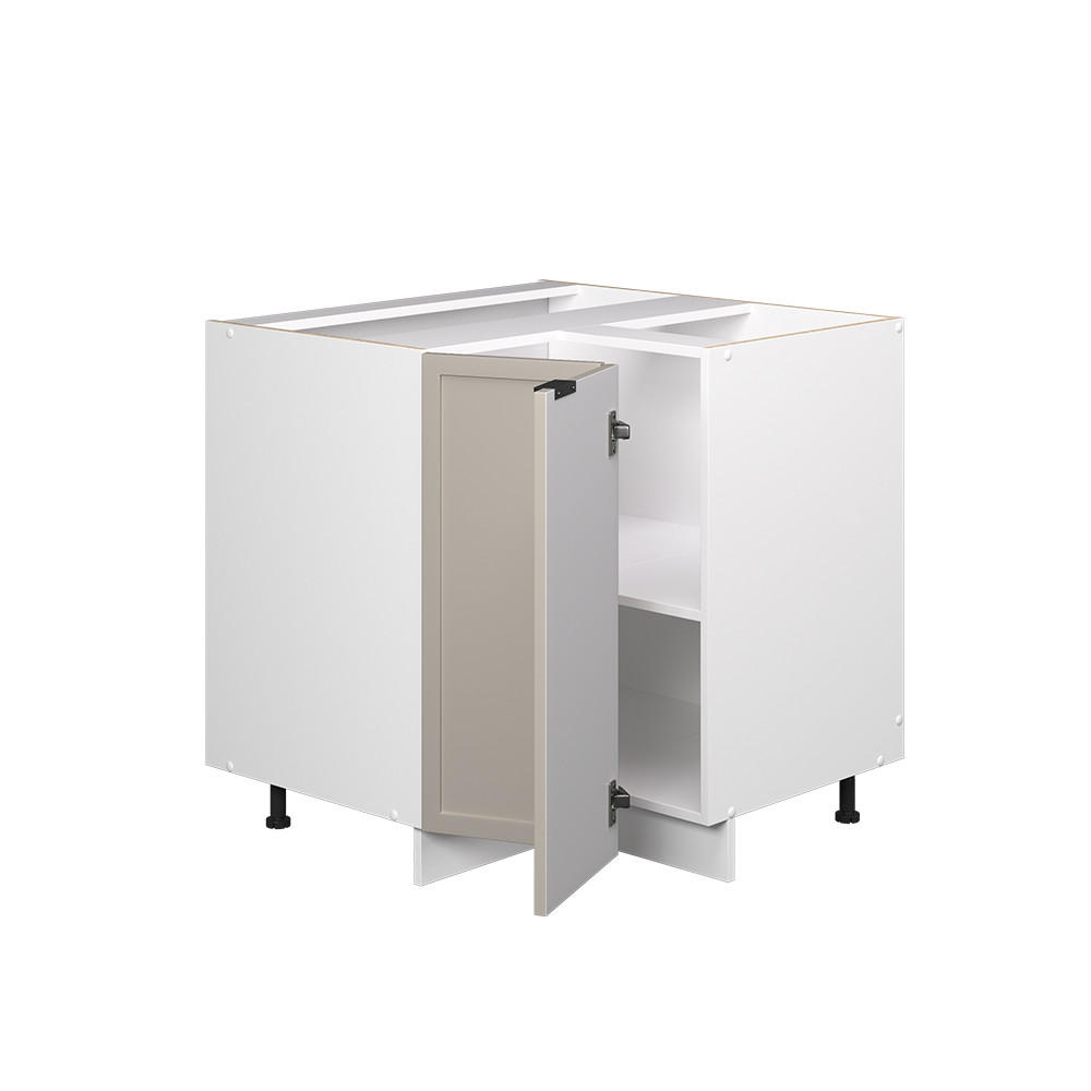 HÖRNUNDERSKÅP Fame-Line Gråbeige 80.5 cm , AP Oak Grå, Vit 82/80.5/60 cm