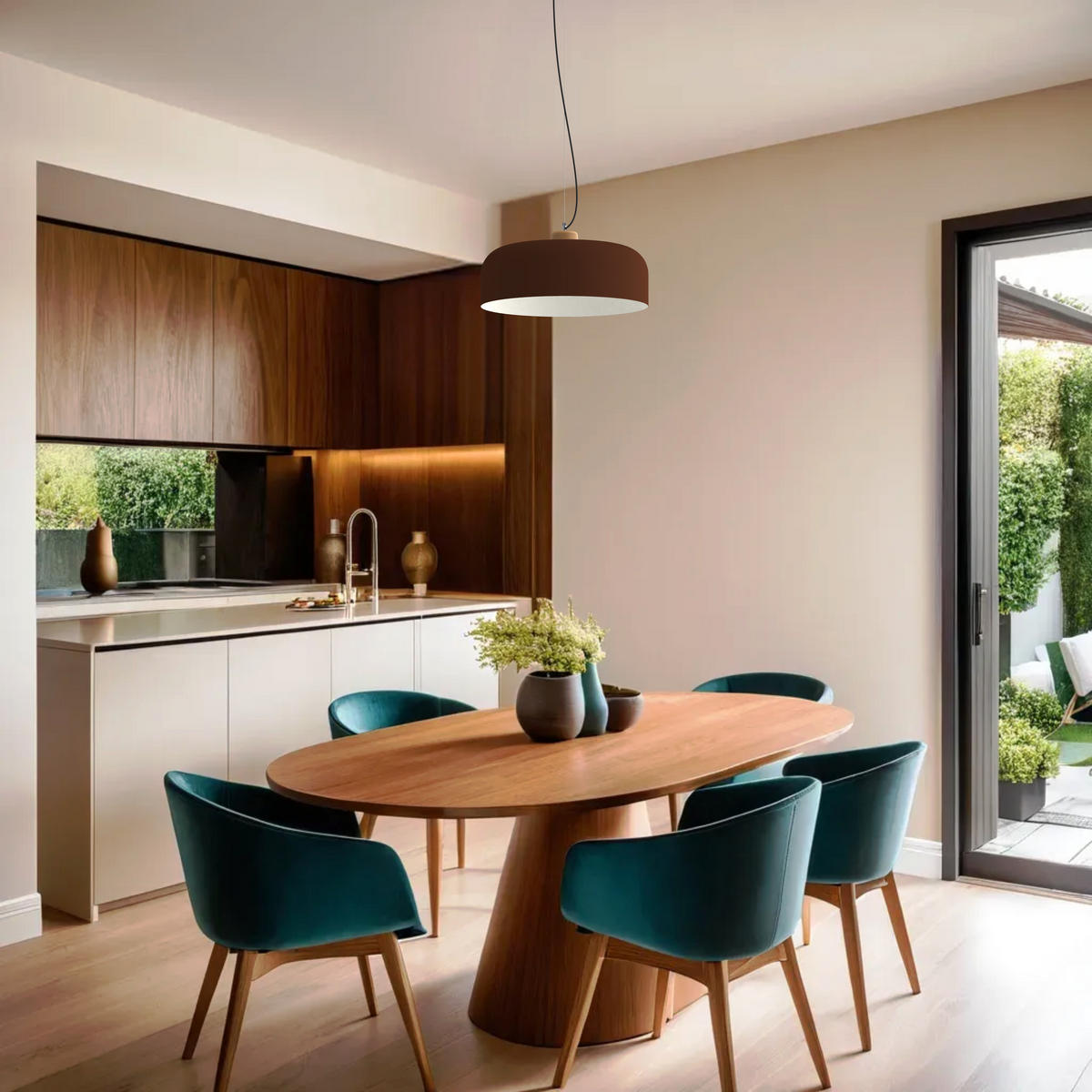 HÄNGELEUCHTE - Dunkelbraun, Metall (50/50/17cm) - Lumicom