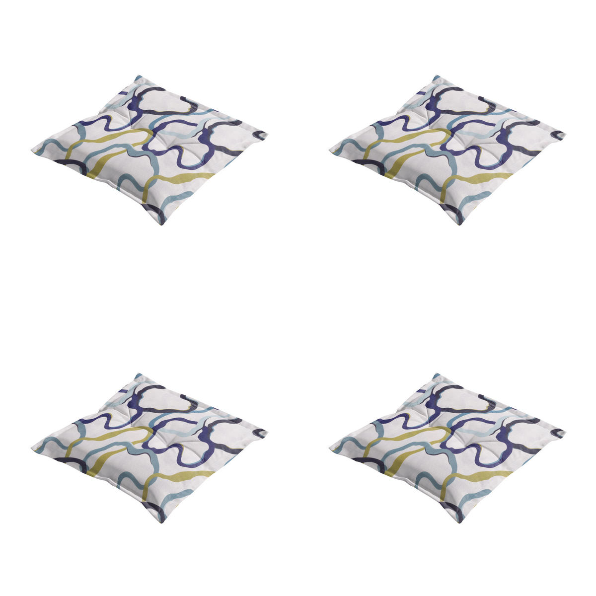 SITZKISSEN Blaze - Mehrfarbig - 50/50/7 cm - 4er-Set - Multicolor, Textil (50/7/50cm) - Madison