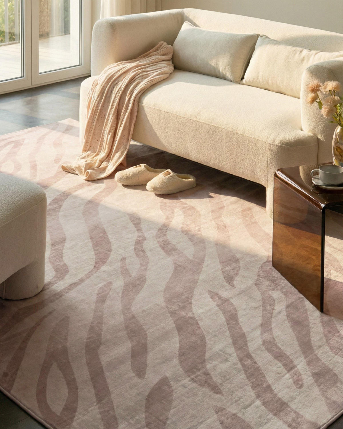 KOBEREC Béžový 200/300 cm Egil - béžová, textil (200/300cm) - Beliani