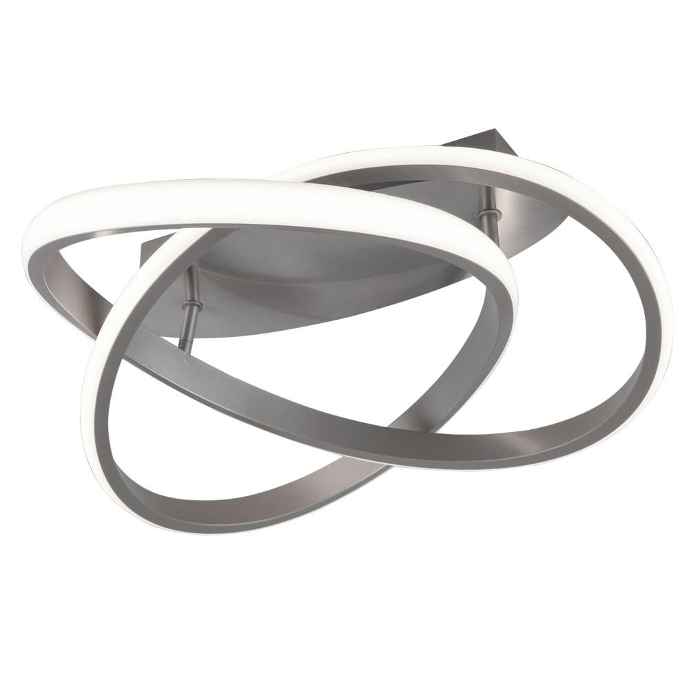 LED DECKENLEUCHTE Course Silber matt - Silberfarben, Metall (45/45/18cm)