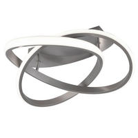 LED DECKENLEUCHTE Course Silber matt - Silberfarben, Metall (45/45/18cm)