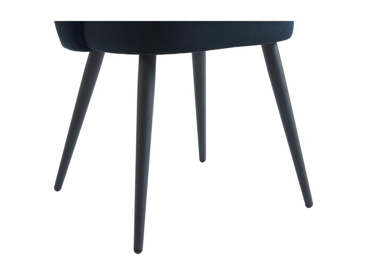 STUHL 2er-Set - Samt & Metall - Schwarz - PRANILA - Schwarz, Textil (55/78.5/59cm) - Pascal Morabito