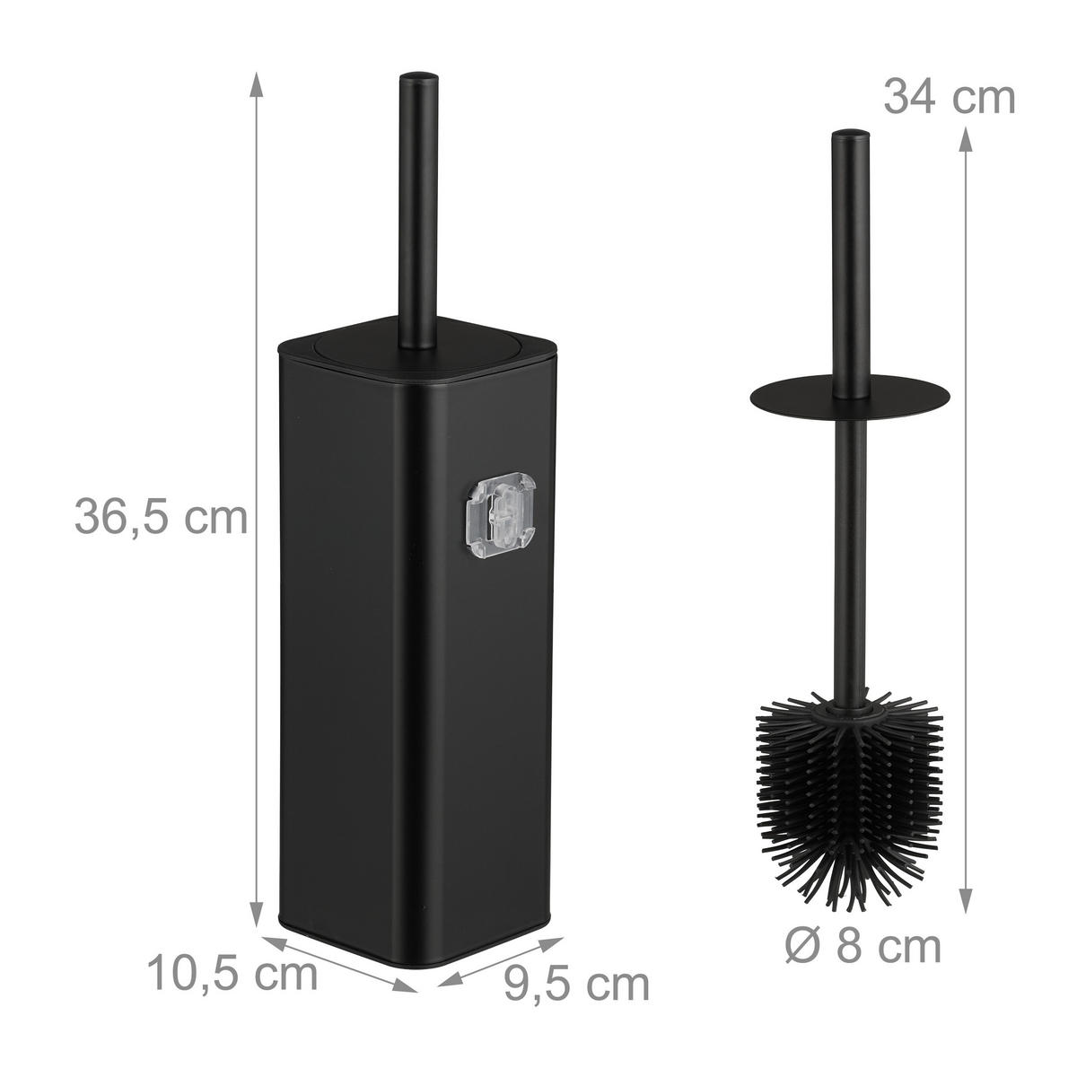 TOILETTENBÜRSTE - Schwarz, Kunststoff/Metall (9.5/36.5/10.5cm) - Relaxdays