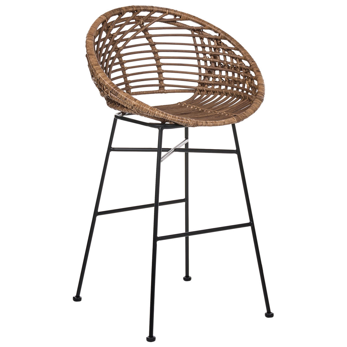 BAROVÁ ŽIDLE sada 2 ks Ratan Hnědá Windom - hnědá, přírodní materiály (56/95/51cm) - Beliani
