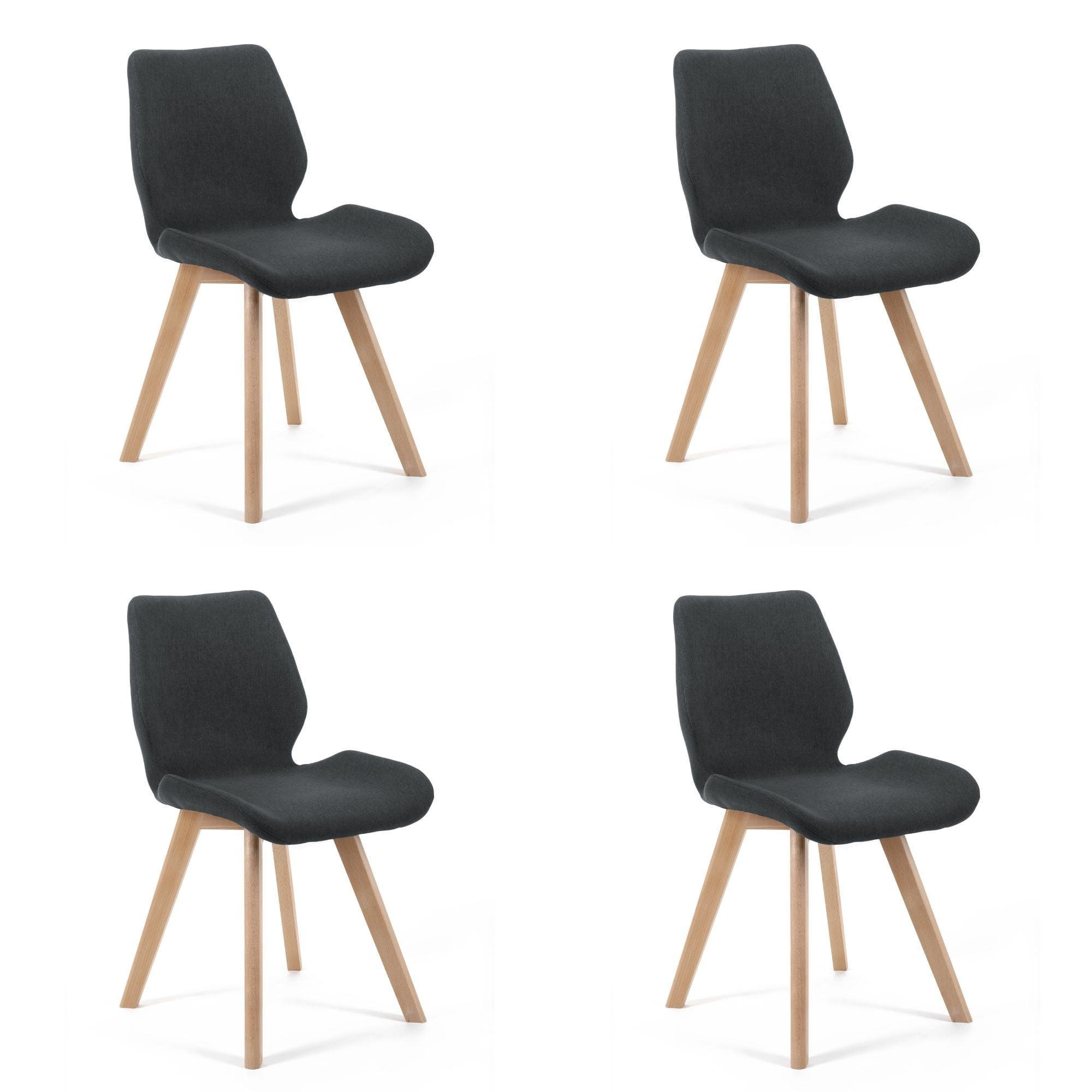 POLSTERSTUHL Schwarz 45,5/82,5/59 - Schwarz, Textil (46/83/59cm) - RAUMHIRSCH FURNITURE