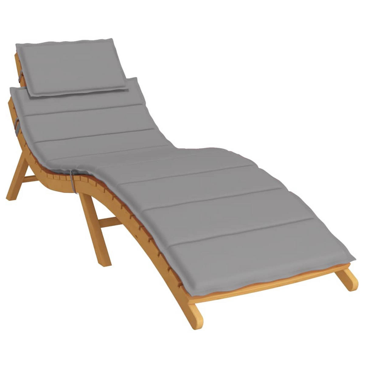 SONNENLIEGEN-AUFLAGE Grau 186/58/4 Cm Oxford-Gewebe - Grau, Textil (58/4/186cm) - vidaXL