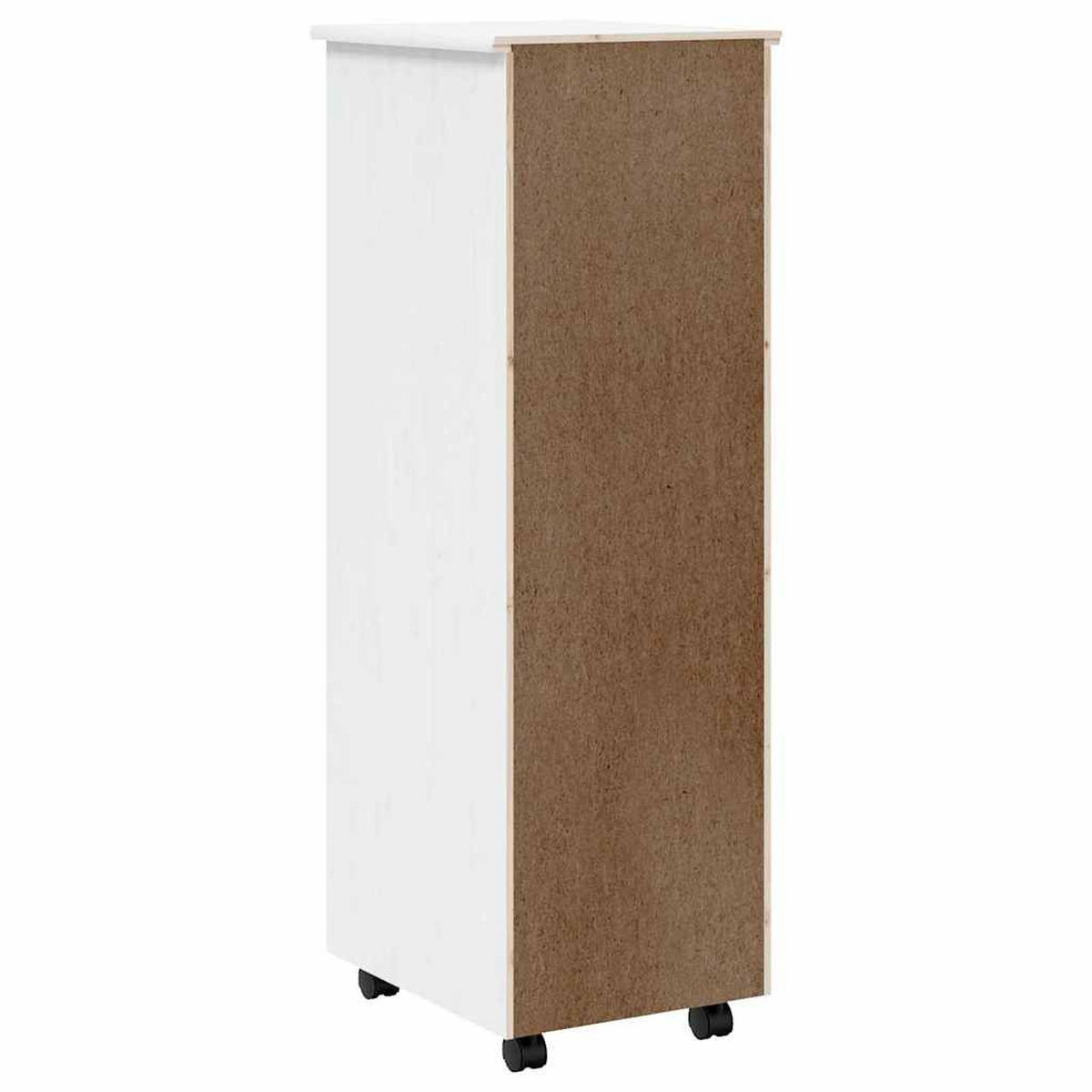 ROLLSCHRANK Mit Schubladen Moss Weiss Massivholz Kiefer - Weiß, Holz (39/103/34cm) - vidaXL