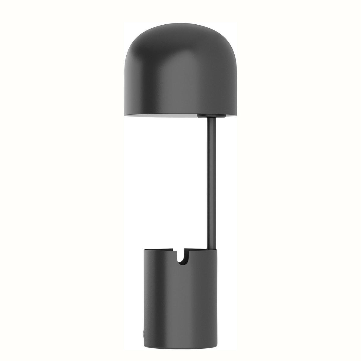 AKKU-TISCHLEUCHTE - Eisen - Schwarz, Metall (13/13/37cm) - home24