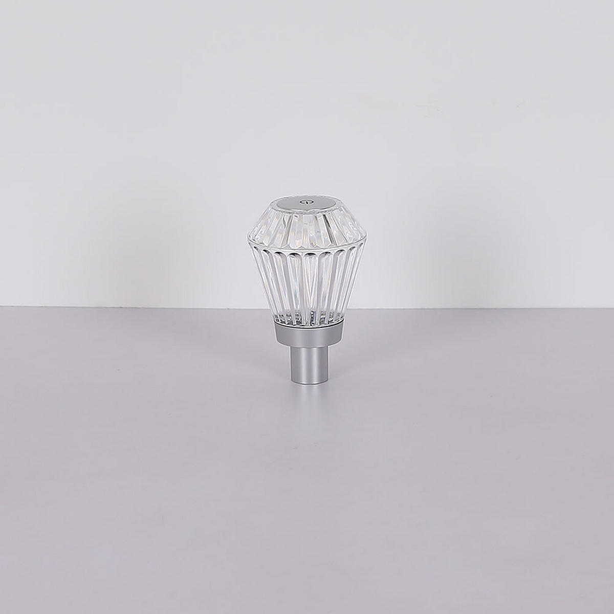 LED TISCHLEUCHTE POLIMI Silber Kristalloptik - Silberfarben, Kunststoff (11/11/16.9cm) - Globo Lighting