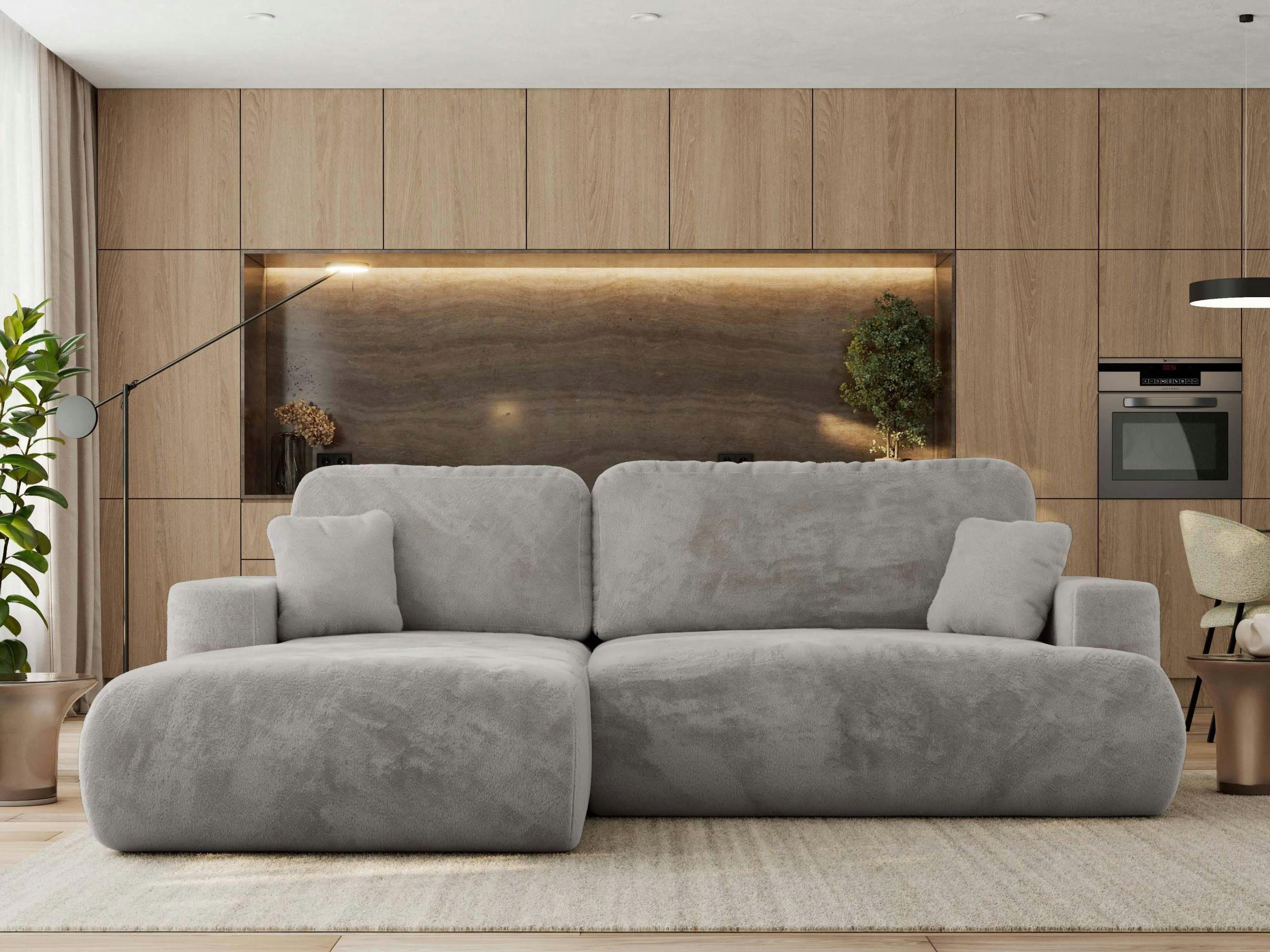 Thumbnail - MKS Ecksofa, Hellgrau, Textil, 3-Sitzer, L-Form,L-Form, 271x195 cm, Wohnzimmer, Sofas & Couches, Wohnlandschaften, Eckso...