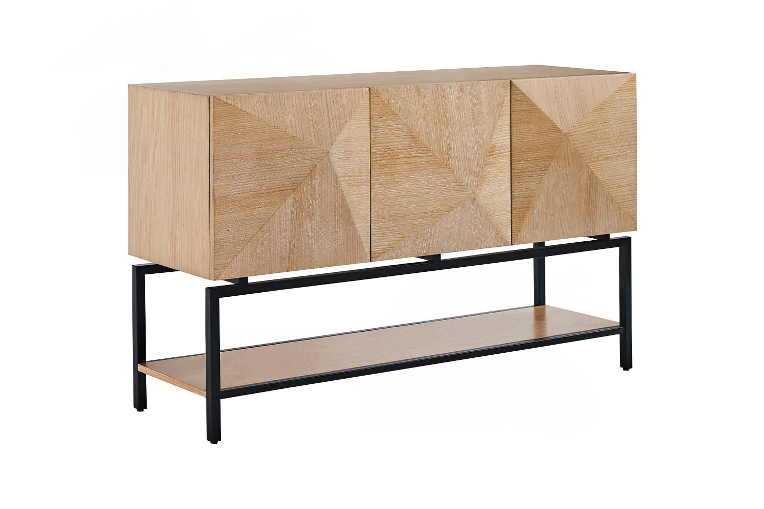 SIDEBOARD ANJO Braun Holz - Schwarz/Braun, Holz/Metall (150/85/40cm) - KAWOLA