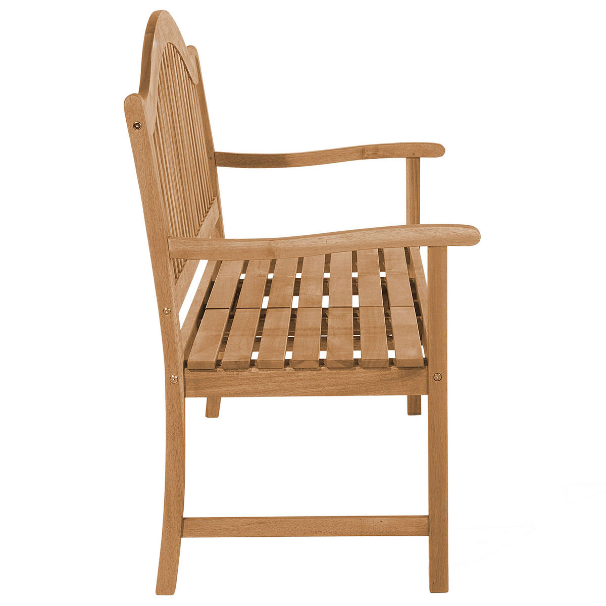 GARTENBANK Akazienholz hellbraun aufklappbarer Abstelltisch 150 cm Hilo - Hellbraun, Holz (150/102/54cm) - Beliani