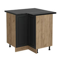 ECKUNTERSCHRANK R-Line Anthrazit Landhaus 75.6 cm , AP Anthrazit - Honigeiche/Anthrazit, Holzwerkstoff (75.6/81.6/60cm) - Vicco