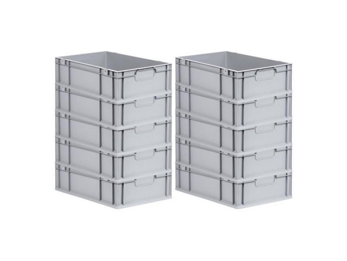 EUROBOX Nextgen Economy Griffe Geschlossen 17x40x60cm 34 Liter - Grau, Kunststoff (40/17/60cm) - PROREGAL