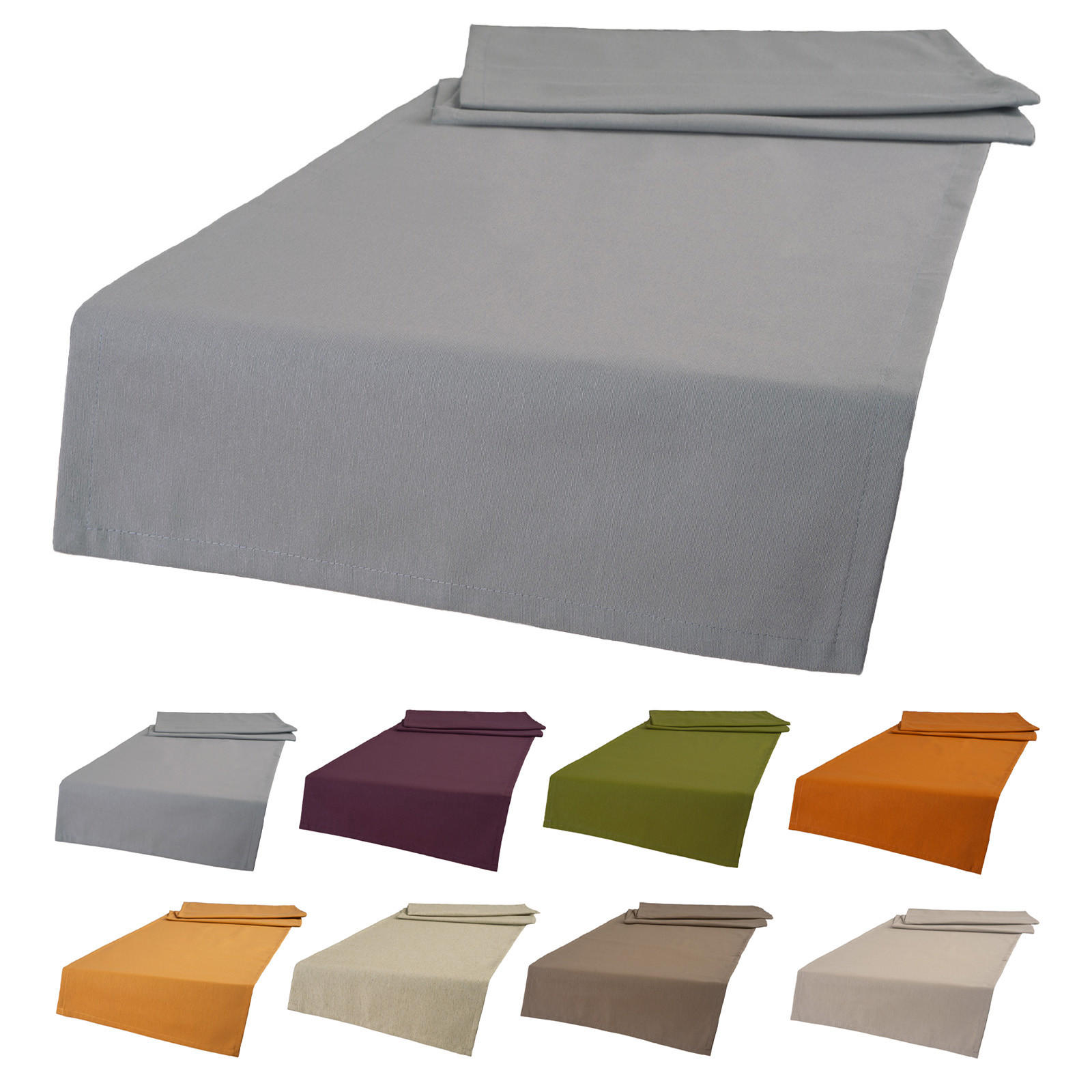 TISCHLÄUFER Wunschton silber 40/130 cm - Grau, Textil (40/130cm) - beties Heimtextil
