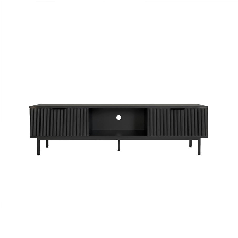 TV-SCHRANK NYLA - Schwarz, 160 x 43 cm - Schwarz, Holzwerkstoff (160/43/42cm) - Home Deluxe
