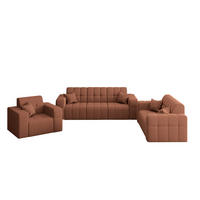 SITZGARNITUR NIMES 3-2-1 Stoff Portland Kupfer - Kupferfarben, Holz/Textil (92/82/245cm) - Kaiser Möbel