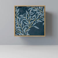 SIDEBOARD BLUE LEAVES, Eichefarben, 57,5x42x57,5 cm, Ohne Füße - Eichefarben/Multicolor, Holzwerkstoff (57.5/57.5/42cm) - SpaceRebels