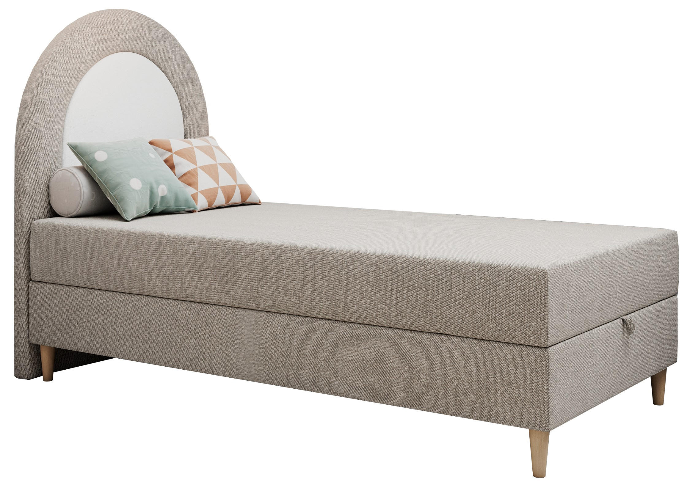 BOXBETT NEST 90/180 Beige Struktur - H3 - Beige, Holz/Textil (90/180cm) - MKS