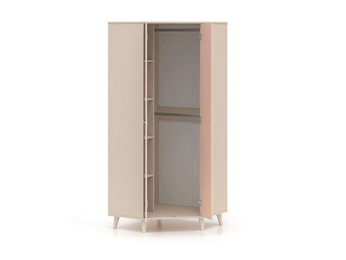 KLEIDERSCHRANK – 80 cm – Mevel – Rosa - Rosa, Holzwerkstoff (80/190/80cm) - hi-markt