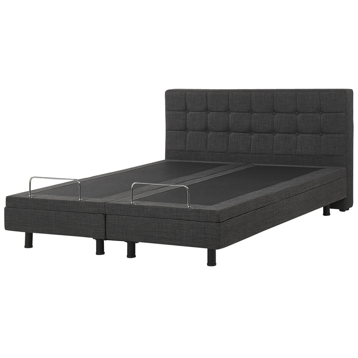 PAT TAPIȚAT 180/200cm gri închis Duke - gri închis, material textil (180/200cm) - Beliani