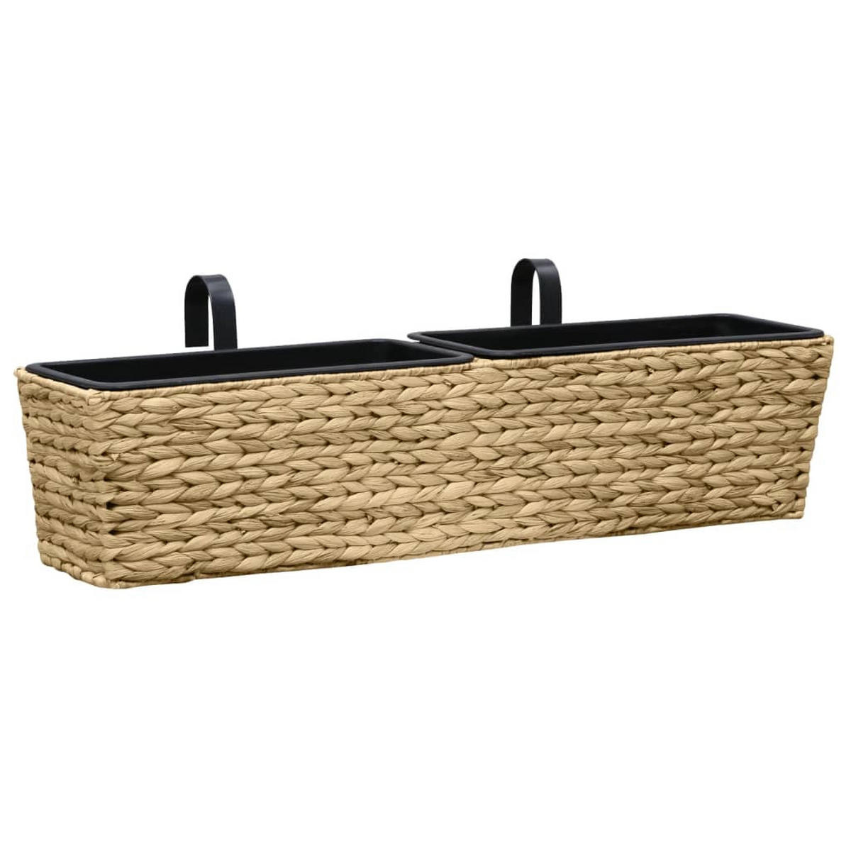 BLUMENKASTEN 2er set Wasserhyazinthe - Braun, Naturmaterialen (80/18/20cm) - vidaXL