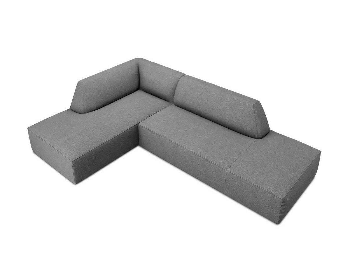 ECKSOFA links Ruby aus strukturiertem Stoff grau 4 Sitzplätze - Grau, Textil (180/273cm) - Micadoni