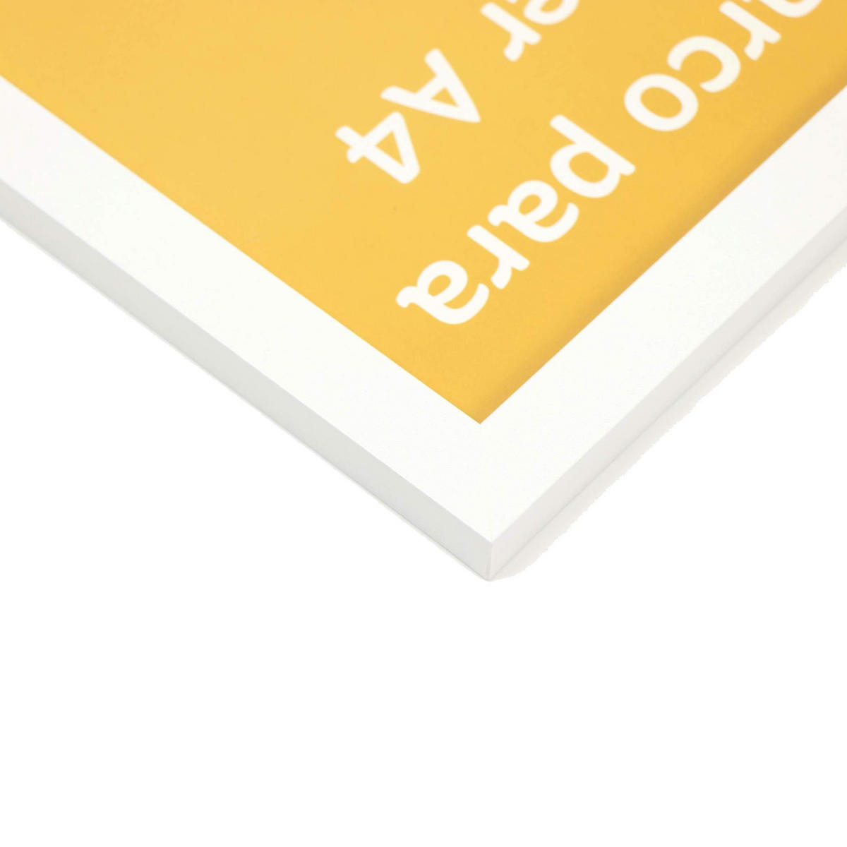 RAHMEN Set mit 4 aus MDF und Acrylglas Schutz und Aussteller für Fotografien, Bilder, Poster, Gemälde, Dekoration für Haus Farbe Weiß A4 - Weiß, Holz (21/3/29.7cm) - Nacnic